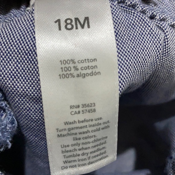 Carter's ❤️ Just One You Kid's Grey Straight Leg Pant Size 18 Months (PRE-LOVED) - Picture 6 of 6